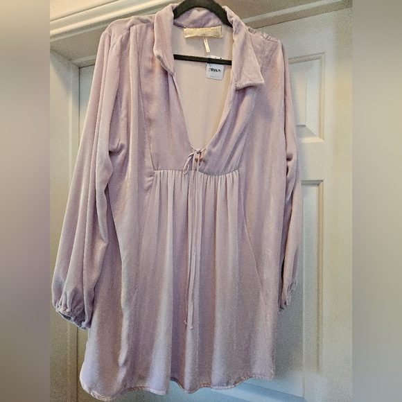 Free People x Jane's Pirate Booty Velvet Verona Tunic in Lavande, NWT, Medium - Picture 2 of 8